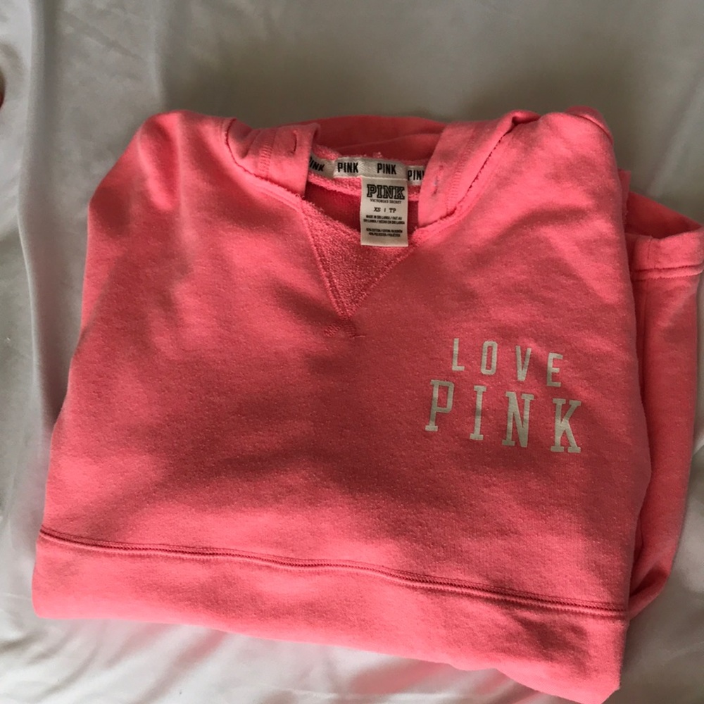 VS PINK Oversized hot pink hoodie